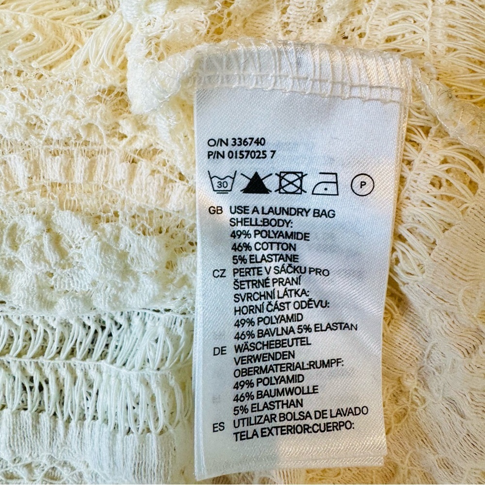 H&M | Cream Lace Long Sleeve Top - Picture 10 of 11